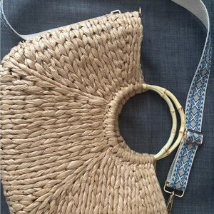 Stylish Tan Woven Handbag